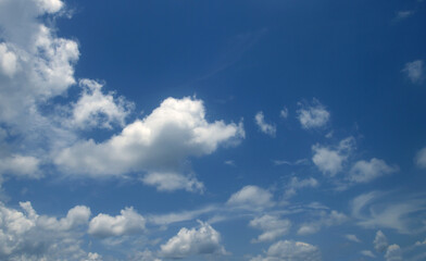 Summer blue sky cloud gradient light