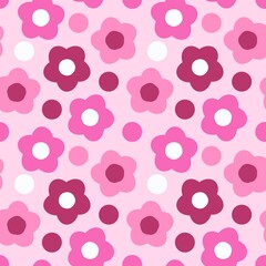 Seamless pattern with cute hand drawn flowers. Background for textile, wrapping paper, fashions, illustrations.