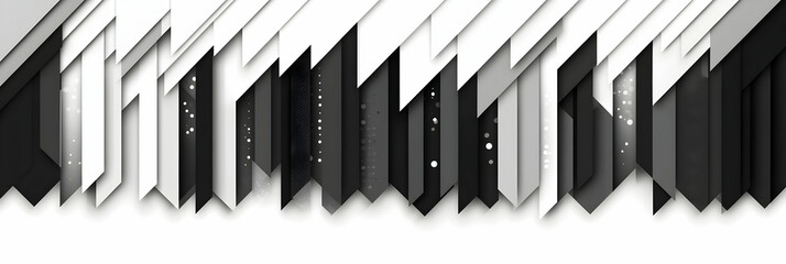 Obraz premium Abstract Black and White Geometric Background