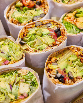 Vegetarian Black Bean and Avacado Wrap