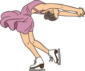 Women's Singles Figure Skater (layback spin)