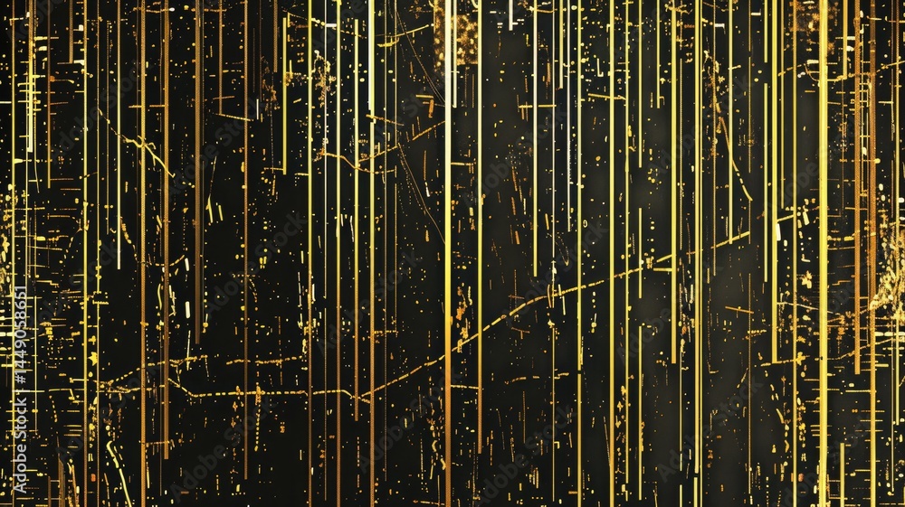 Poster explore this captivating abstract pattern featuring glitchy, broken lines in a vibrant design. ideal