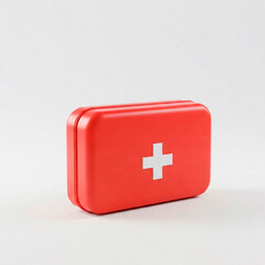 Fototapeta premium First aid kit on a white background. 3d render image.