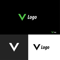 Modern creative minimalist and professional logo design for V .