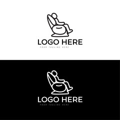 Modern creative minimalist and professional logo design for sofa and chair.