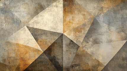 Geometric Illusion Wallpaper Sandy Brown Linen Texture Abstract Art