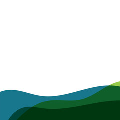 Minimalist Color Modern Footer Wave