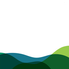 Obraz premium Minimalist Color Modern Footer Wave