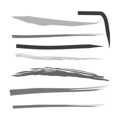 Assorted Gray Brush Strokes