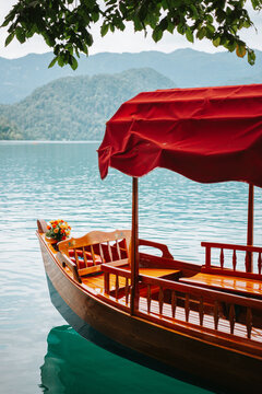 Pletna Boat on the lake of Bled
