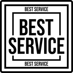 Best Service Label Graphic