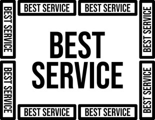 Fototapeta premium Best Service Label Graphic