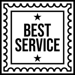 Best Service Label Graphic