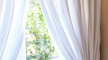White curtains open window soft daylight interior design home decor