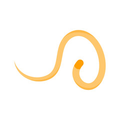 Parasite Worm. Vector Illustration