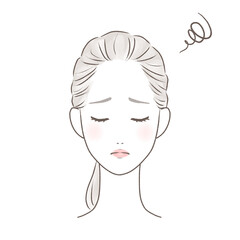 顔の肌に悩みを抱える女性