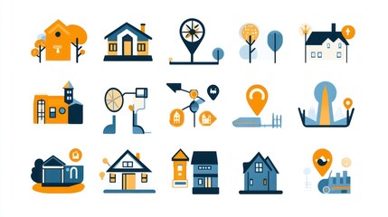 Obraz premium Rural Homes, Smart Tech, Mapping