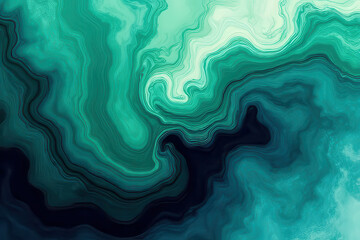 Mesmerizing Ink Swirls: Close-Up Photography of Navy & Sea Green Blending in Water