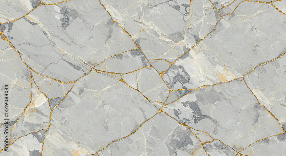 Poster grey marble with golden veins creating luxurious background texture