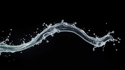 Liquid motion captured in a fleeting, transparent arc.