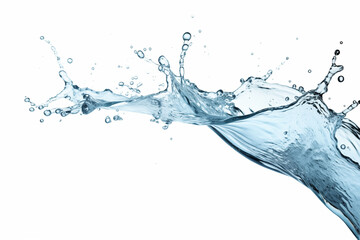 Splashing water on white background