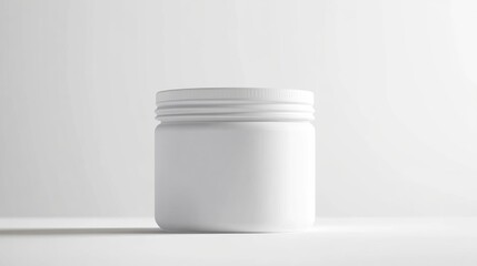 White Jar Mockup on Light Background