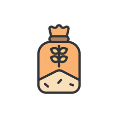 Flour colored icons, minimalist vector illustration ,simple transparent graphic element .Isolated on white background