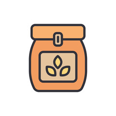 Flour colored icons, minimalist vector illustration ,simple transparent graphic element .Isolated on white background