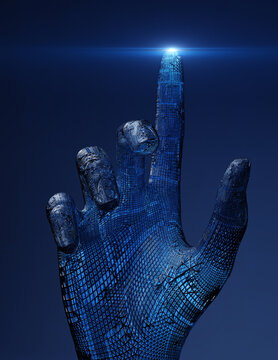 Android hand and technology 
