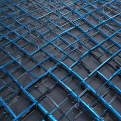 Abstract azure grid pattern  Technical engineering design aesthetic  Precision lines, sharp angles ,  digital,  minimal,  modern
