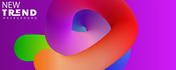 Abstract  background, Abstract blue and purple liquid wavy shapes futuristic banner. Glowing retro waves vector background, 3d wave gradient background