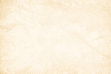 Colour old concrete wall texture background. Close up retro plain cream color cement wall background texture. Design paper vintage parchment element.