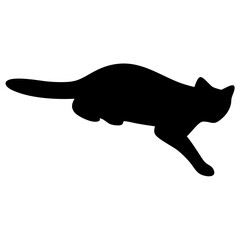 Black Cat Silhouettes Poses &ndash; Vector Illustration