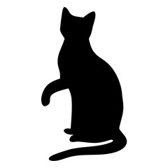 Black Cat Silhouettes Poses &ndash; Vector Illustration