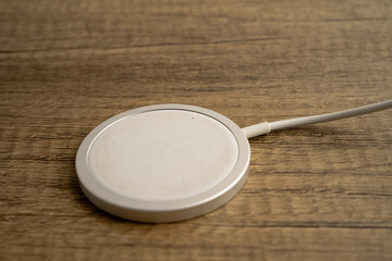 Wireless charger, magnetic charging modern equipment of mobile phone.