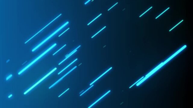 Abstract Technology Background With Glowing Lines Loop/ 4k animation of an abstract technology neon design background