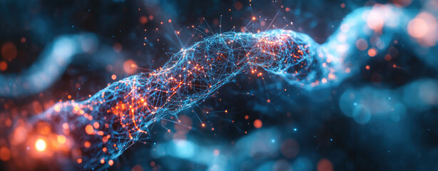 Abstract representation of DNA strand