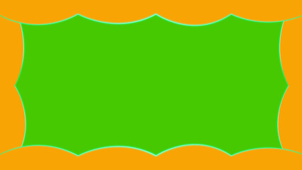 Obraz premium pop art banner template with vibrant green and orange design