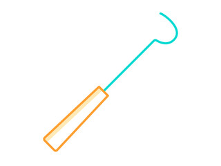 Meat Flipper Hook icon. Barbecue icon and symbol. Barbecue elements. Barbecue equipment. Simple flat vector icon.