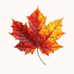 Fototapeta premium Vibrant Autumn Maple Leaf on Pink and Brown Stripes