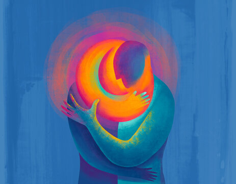 Embracing connection through vibrant colors and warmth