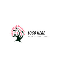 Modern minimalist professional and creative tree logo design.
