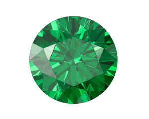 Green Diamond Gemstone with high quality, transparent background