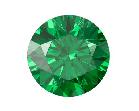 Green Diamond Gemstone with high quality, transparent background
