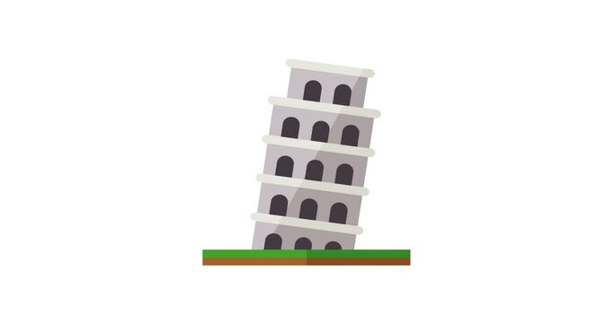 4K footage of the Leaning Tower of Pisa, showcasing its distinctive tilt and historic Romanesque architecture. Perfect for travel documentaries, cultural heritage videos, and content about Italy&rsquo;s ico
