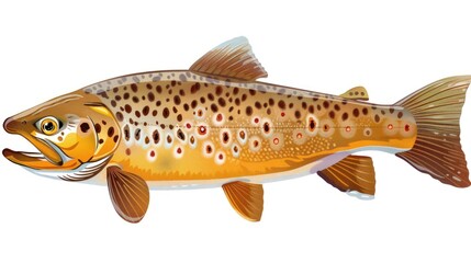 Brown Trout - Fish Illustration