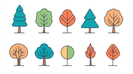 Simple Tree Icons Collection (10)