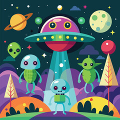 seamless pattern with cartoon monsters