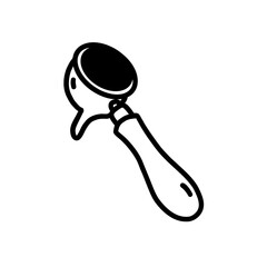 Portafilter Espresso Machine Doodle Line for Scrapbook and Coloring Book – Hand Drawn Icon for Planner, Journal, and Coffee Shop Design