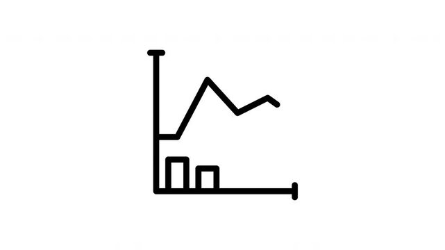 line graph animated icon